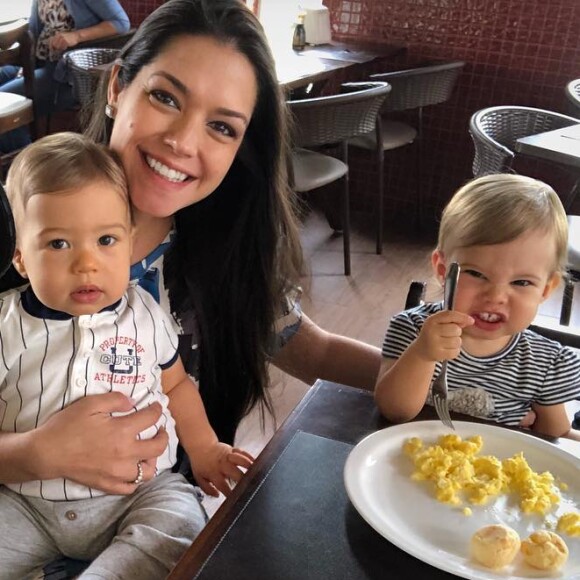 Casada com Michel Teló, Thais Fersoza é mãe de Melinda, de 1 ano, e Teodoro, de 9 meses