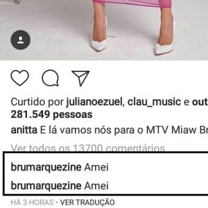 Bruna Marquezine elogia produção de Anitta: 'Amei'