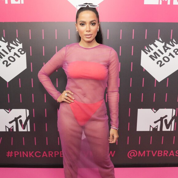 Anitta apostou na transparência com look Bo.Bô no MTV Millennial Awards Brasil 2018, realizado no Citibank Hall, em São Paulo, na noite desta quarta-feira, 23 de maio de 2018