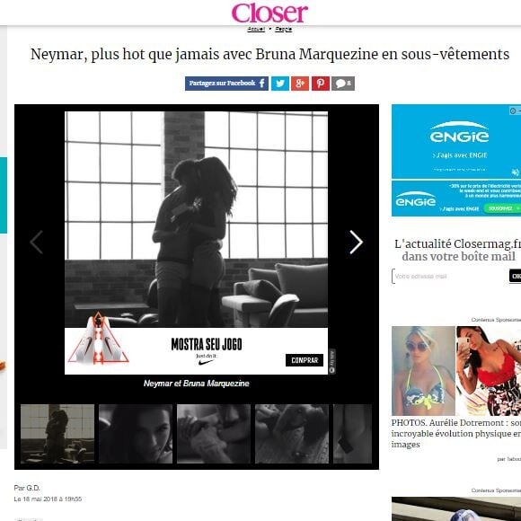 'Neymar 'mais quente do que nunca' com Bruna Marquezine', afirmou a revista Closer Mag