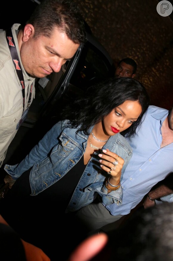 Rihanna jantou em uma churrascaria do Rio de Janeiro