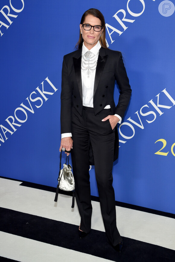 Brooke Shields no CFDA (Council of Fashion Designers of America) Awards 2018, realizado no Brooklyn Museum, em Nova York, nesta segunda-feira, 4 de junho de 2018