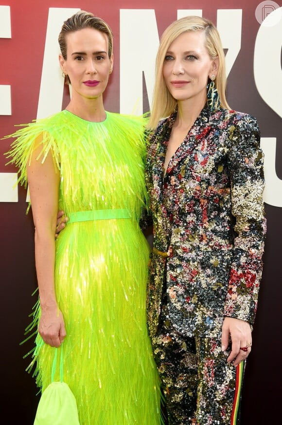 Sarah Paulson e Cate Blanchett na première mundial do filme 'Ocean's 8' ('Oito Mulheres e um Segredo') no Alice Tully Hall, em Nova York, nesta terça-feira, 5 de junho de 2018