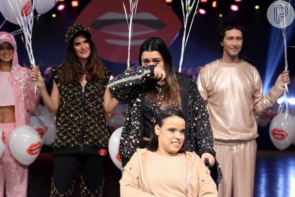 Preta Gil chorou durante o desfile da La Dolce Belle, de moda inclusiva, no Villagio JK, em São Paulo, nesta quarta-feira, 6 de junho de 2018