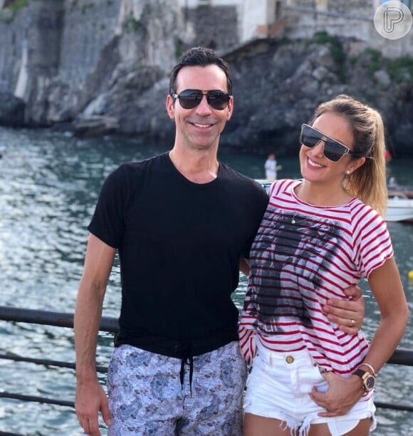 Ticiane Pinheiro e Cesar Tralli estão curtindo férias na Itália