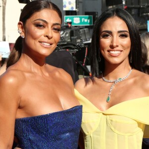 Juliana Paes com a influencer Jade Seba no tapete vermelho do 46º AFI Life Achievement Award