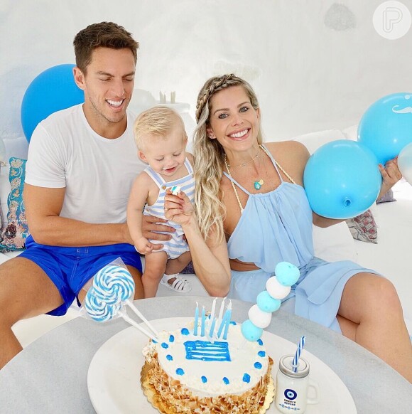 Karina Bacchi comemorou 10 meses do filho, Enrico, com festa nesta sexta-feira, 8 de junho de 2018
