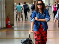 Vermelho e jeans! Anitta alia camuflado, red boots e jaqueta em look. Fotos!