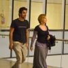 Bruno Ferrari foi ao cinema com a namorada, Paloma Duarte, na tarde desta quarta-feira, 16 de julho de 2014, no Rio de Janeiro