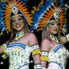 Ex-BBB Vivian Amorim e a bailarina Lorena Improta se fantasiam de índia no São João da Thay, no Maranhão, nesta quinta-feira, 28 de junho de 2018