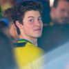 Shawn Mendes assistiu ao jogo do Brasil contra o México no bar Caseratto, nesta segunda-feira, 2 de julho de 2018, em Goiânia