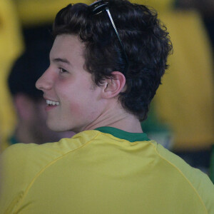 Shawn Mendes conferiu o jogo do Brasil com a camisa da Seleção