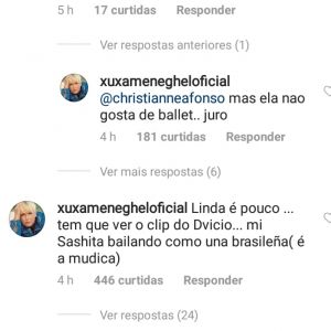 Xuxa responde seguidores sobre novo trabalho de Sasha