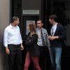 Kaká e Carol Celico deixaram juntos o restaurante na tarde desta quinta-feira, 24 de julho de 2014