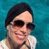 Ana Furtado usou look com turbante em Ibiza, na Espanha
