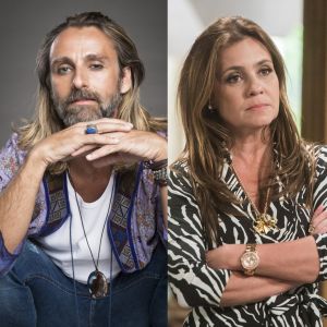 Na novela 'Segundo Sol', Groa (André Dias) descobre que Laureta (Adriana Esteves) matou Januária (Zeca Abreu) no capítulo que vai ao ar dia 04 de agosto