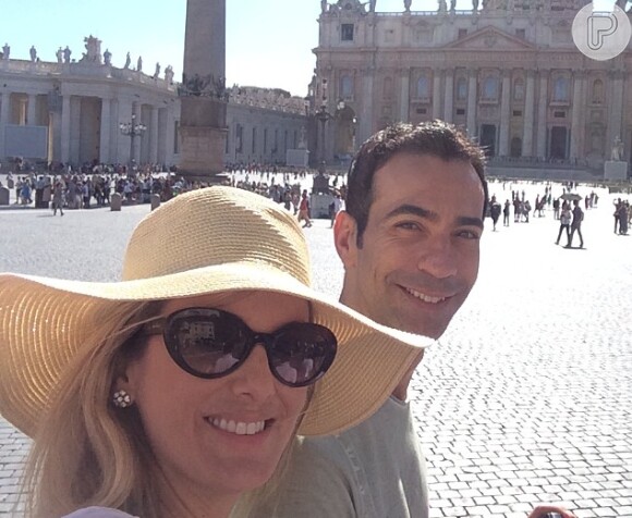 Ticiane Pinheiro e Cesar Tralli Viajam juntos para Roma, na Itália, e a apresentadora posta foto da viagem em 25 de julho de 2014