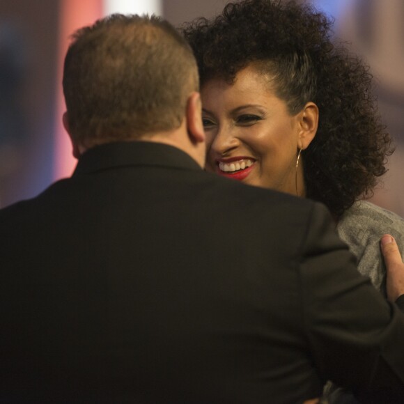 Erick Jacquin e a mulher, Rosângela Menezes, na final do 'MasterChef Brasil', nesta terça-feira, 31 de julho de 2018