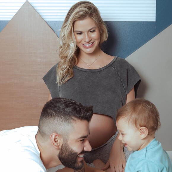 Andressa Suita registrou um momento lindo de Gusttavo Lima com o filho Gabriel