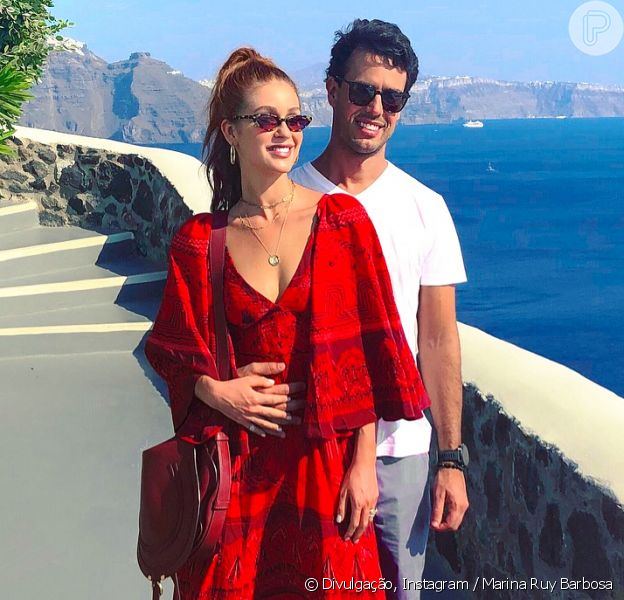 Marina Ruy Barbosa viaja à Grécia com o marido, Xande ...