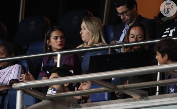 Bruna Marquezine assistiu ao jogo de Neymar em Paris neste domingo, 12 de julho de 2018