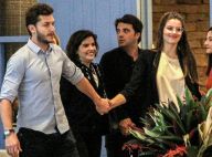 Noite de casais: Camila Queiroz e Vanessa Giácomo curtem shopping com maridos
