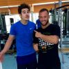 Nicolas Prattes tem aulas de boxe com o personal Rafael Gagliano