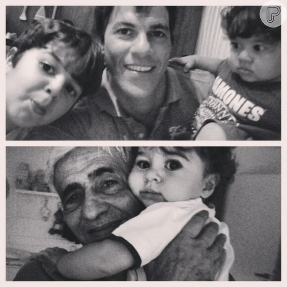 Juliana Paes homenageou o pai e o marido, Carlos Eduardo Baptista, com uma foto no Instagram