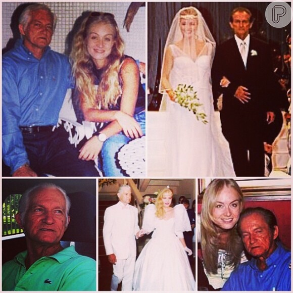 Com uma linda montagem, Angélica homenageou seu pai através do instagram