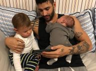 Gusttavo Lima lamenta saudade dos filhos e é consolado por Michel Teló: 'Força'