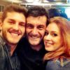 Roberto Birindelli posa com o ex-casal Marina Ruy Barbosa e Klebber Toledo, os três são colegas de elenco em 'Império'