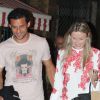 Fred sai para jantar com a namorada, Paula Armani, em restaurante no Leblon, no Rio de Janeiro, nesta segunda-feira, 11 de agosto de 2014
