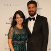 Cauã Reymond e Mila Burns foram os mestres de cerimônia do gala da Brazil Foundation, em Nova York, nesta quinta-feira, 13 de setembro de 2018