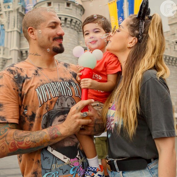 Aline Gostchalg e Fernando Medeiros são pais de Lucca, de 2 anos