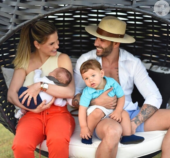 Andressa Suita e Gusttavo Lima são pais de Gabriel, de 1 ano, e de Samuel, que nasceu no último 24 de julho de 2018