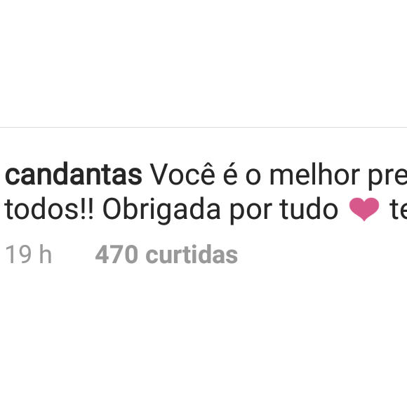Carol Dantas respondeu declaração de amor do namorado, Vinicius Martinez, no Instagram