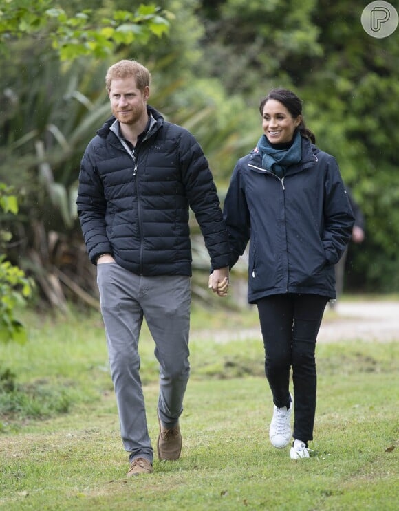 Príncipe Harry revela como chama o bebê que Meghan Markle espera durante visita à Nova Zelândia, em 29 de outubro de 2018