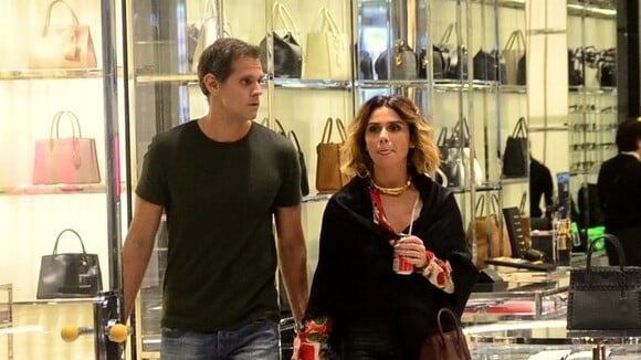 Giovanna Antonelli e marido, Leonardo Nogueira, fazem compras em shopping do RJ