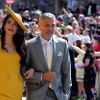 George Clooney e a mulher, Amal, marcaram presença no casamento de Meghan Markle e príncipe Harry