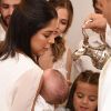 Filho de Andressa Suita e Gusttavo Lima, Samuel, de 4 meses, foi batizado em Goiânia