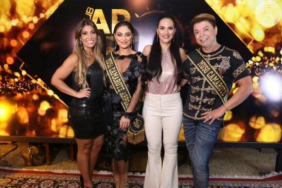 Rudimila Borges, Juliana Paes, Dil Melo e David Brazil no lançamento do camarote Club Arpoador 2019