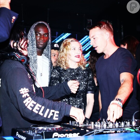 Madonna scurte festa com Diplo e Skrillex