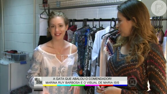 Marina Ruy Barbosa participa do 'Vídeo Show' e comenta lingerie de Maria Ísis na novela 'Império': 'Fofas', afirma a atriz nesta segunda-feira, 15 de setembro de 2014
