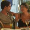 Em Trancoso, Alexandre Pato e Rebeca Abravanel também haviam sido clicados em jantar romântico