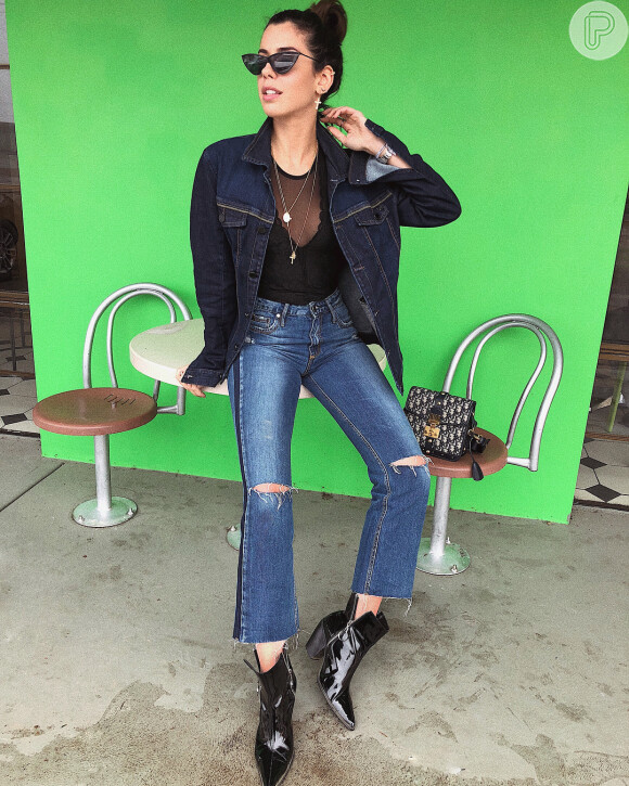 Camila Coutinho: jeans e ankle boot