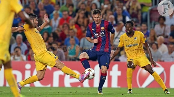 Messi também estava em campo mas não fez gol