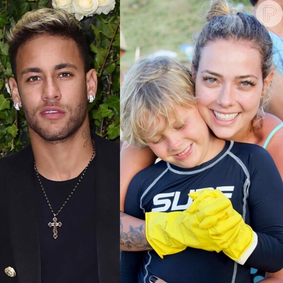 Neymar interage com a ex Carol Dantas em foto do filho, Davi Lucca, nesta terça-feira, dia 08 de janeiro de 2018