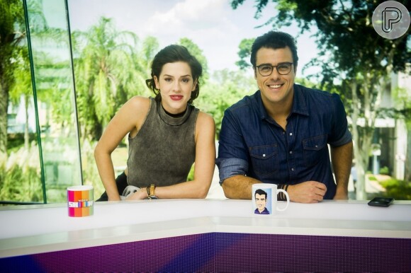 Sophia Abrahão e Joaquim Lopes apresentaram o último 'Vídeo Show'