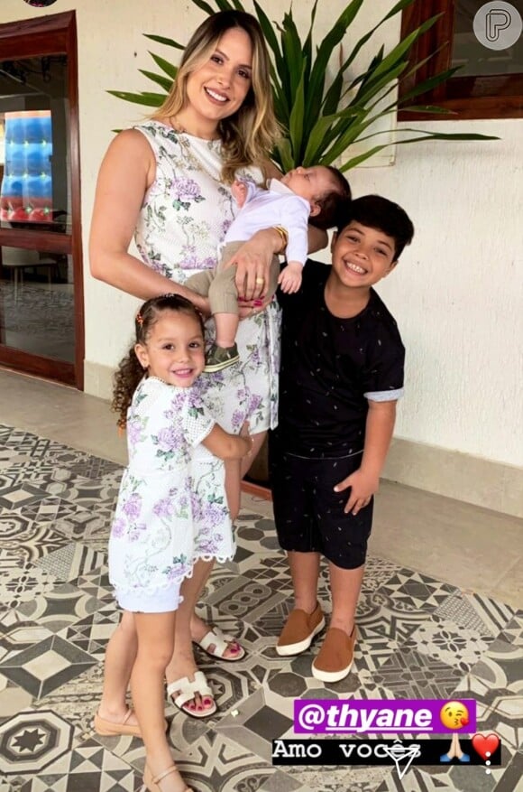 Wesley Safadão é casado com Thyane Dantas e pai de Yhudy, de 8 anos, Ysis, de 4 anos, e Dom, de 4 meses