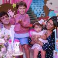 Felipe Simas e a mulher, Mariana Uhlmann, são pais de Joaquim, de 4 anos, e Maria, de quase 2